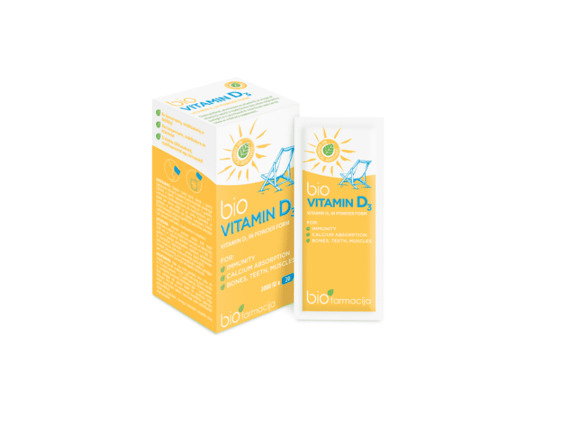bioVitaminD, Biofarmacija, Vitamiin D pulber joogilahuse valmistamiseks.