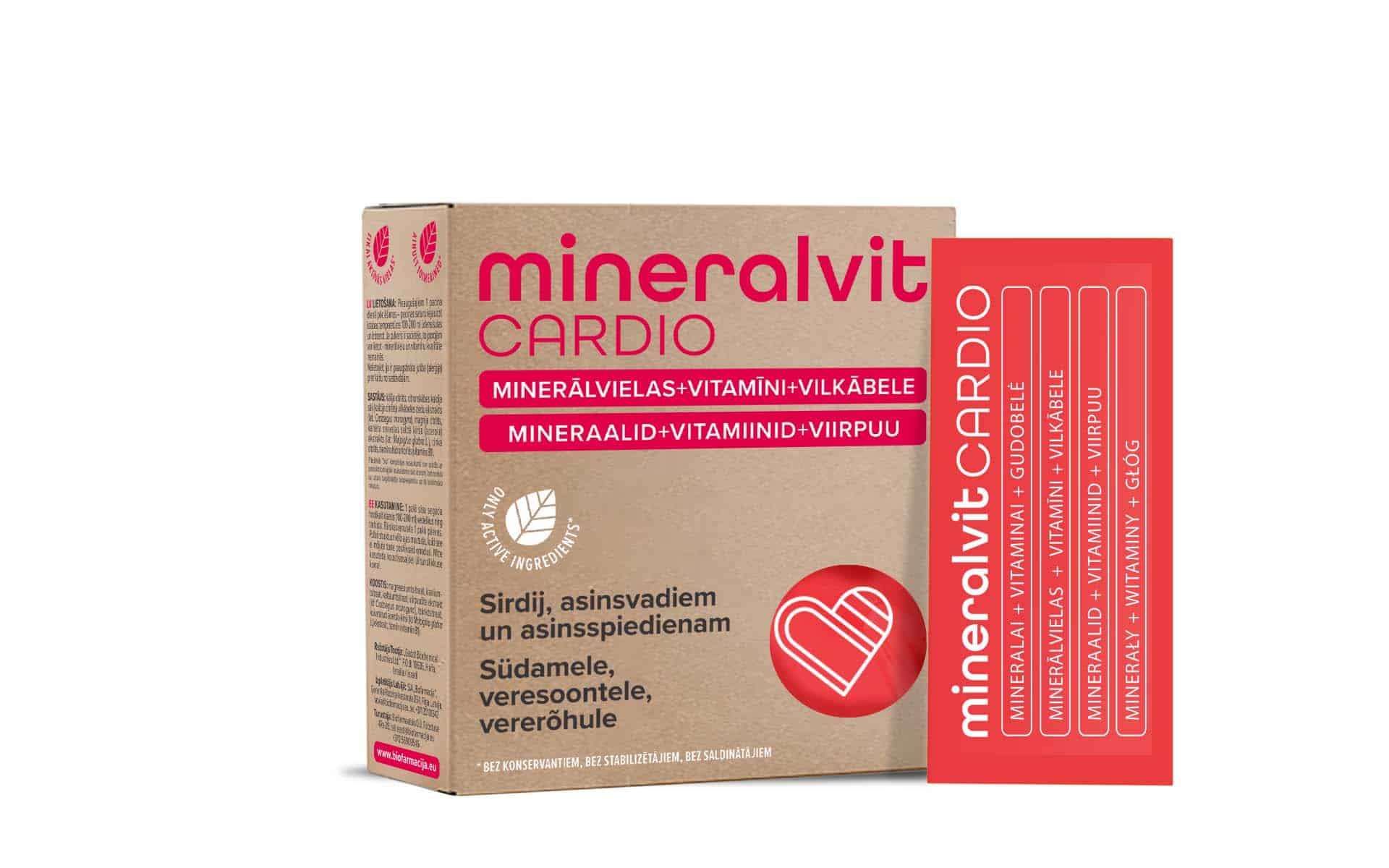 Mineralvit-CARDIO-N20-pulveris-7290010159727 / Toeta südametööd mineraalainete, vitamiinide ja viirpuu ekstraktiga!